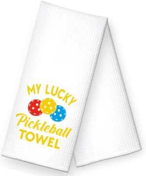 My Lucky Pickleball Towel Funny Kitchen Towel, Funny Pickleball Gift for Women, Housewarming Gift for Pickleball Lovers Birthday Retirement Gift for Wife Mom Sister