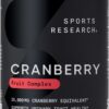 Sports Research Cranberry Fruit Complex Supplement - Softgels for Urinary Tract Health Support - Equal to 25,000mg of Cranberries, Made with Pacran & Vitamins C & E - Non-GMO & Gluten Free - 90 Count