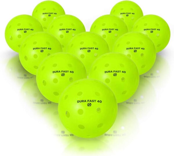 Dura Fast 40 Pickleballs | Outdoor Pickleball Balls Neon or Yellow USAPA Approved and Sanctioned for Tournament Play, Professional Perfomance…