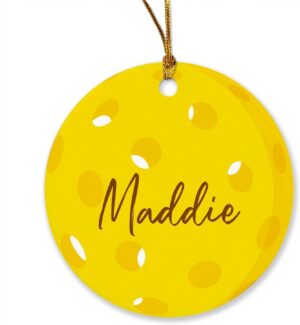Pickleball Christmas Ornaments with Name, Personalized Pickleball Sports Christmas Ornament 2024, Custom Pickleball Player Gift Idea, Pickleball Lovers Ornament, Sport Xmas Ornament, Pickleball Decor