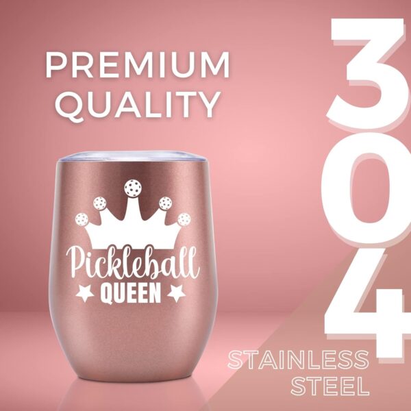 Onebttl Pickleball Gifts for Women, Pickleball Accessories, 12 oz Stainless Steel Tumbler with Lid, Pickleball Queen