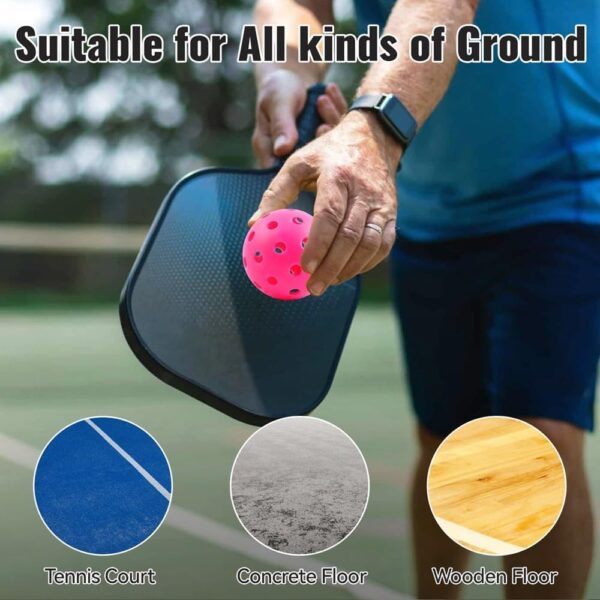 Fizzazzle Pickleball Balls Outdoor 40 Holes - Durable High Bounce USAPA Approved - True Flight Tournament Pickleballs - 4/6/12 Pack - Accessories for Training & Competitive Play