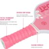 Sakura Pink Pickleball Paddles Set of 1/2, USAPA Approved Fiberglass Graphite Cherry Racquet with Tied Grips, 2 Indoor Outdoor Pickleball Balls, 1 Cover Bag Men Women