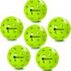Outdoor Pickleballs - 40 Holes, USAPA Approved, High Bounce, Durable TPE Balls for All Skill Levels, 6 Pack
