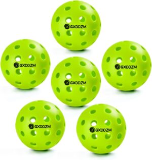 Outdoor Pickleballs - 40 Holes, USAPA Approved, High Bounce, Durable TPE Balls for All Skill Levels, 6 Pack