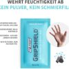 2Toms GripShield, Non-Sticky Grip Enhancer, Dry Grip Solution for Sweaty Hands, Tennis, Pickleball, Golf, Pole Dancing and Gaming, 6 Single-Use Packets