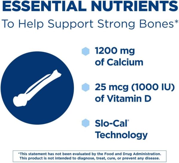 Citracal Slow Release 1200, 1200 mg Calcium Citrate with Vitamin D (1000 IU), Vitamin D3, Bone Health Support, Calcium Supplement for Ages 12+, 80 Count