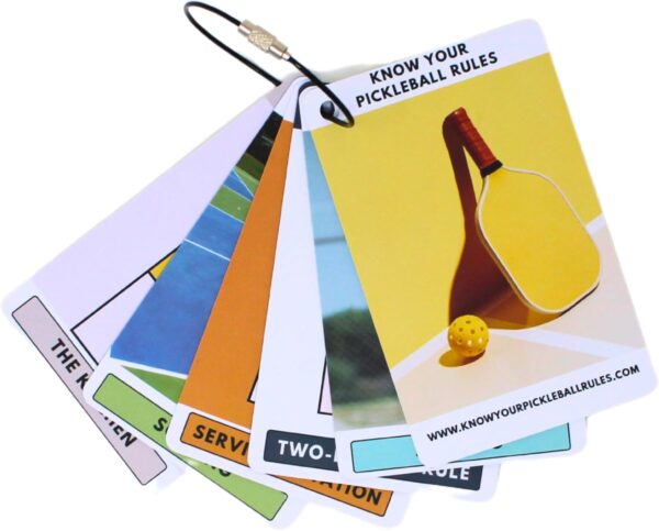 Pickleball Rules Bag Tags - Pickleball Rules Made Easy - Courtside Rules Reference - Quick Start Guide| Pickleball Rulebook | Pickleball Gift | Follows USA Pickleball Rules