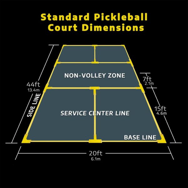 A11N Pickleball Court Marking Kit - Temporary Pickleball Boundary Lines in Standard Court Dimensions, No Measurement Required
