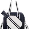 Pickleball Sports Tote Bag with Racket Holder, Neoprene, Adjustable Shoulder Strap