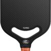 Carbon Fiber Pickleball Paddle with Aero Throat, USAPA Approved Pickleball Racket for Power & Control, Polymer Honeycomb Core, Textured Carbon Grit Surface, Pickle Ball Paddles