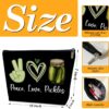 Pickle Lover Gift for Women Makeup Bag, Peace Love Pickles, Pickle Gifts for Women, Funny Birthday Gift for Sister, Teen,Bestie,Daughter, Niece, Pickle Makeup Travel Toiletry Bag