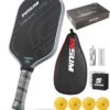 6114rhJxp6L._AC_SL1000_.jpg Pickleball Paddles, Carbon Fiber Pickleball Paddle with Power Polymer Core, USAPA Approved, Pro Pickleball Rackets for Ultimate Spin & Consistency, Come with Cover