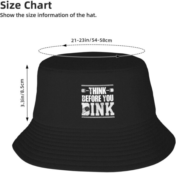 Think Before You Drink Pickleball Gifts Funny Dink Pickle Ball Lovers Gifts Bucket Hat Summer Hat Sun Beach Bucket Cap Black