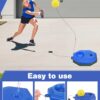 High Elasticity Pickleball Trainer - Double Upgraded Match Buddy Pickleball Rebounder with 164FT Rope & 2 TPR Balls, Durable Outdoor Indoor Training Aid Solo Practice Accessories for Beginner