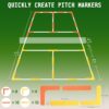 Hikeen Court Lines Marker Kit Anti-Wind-Resistant Throw Down Markers 28pcs, Pickleball Net Court for Indoor Court
