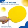 Junkin 16 Pcs Bulk Plastic Table Tennis Paddle Set Multi Color Sports Table Tennis Paddle Racket Table Tennis Equipment for Indoor Outdoor Camp, Vacation, Easy Grip and Light Spin(16 Pcs)