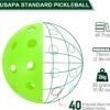 PATIKIL Outdoor Pickleball Balls Holes Pickleball Balls for Amateurs Indoor Outdoor Sport
