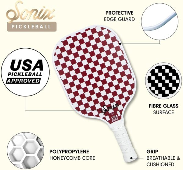 Sonix | Pickleball Paddles Set of 2 | USAPA Approved | Fiberglass Surface, Honeycomb Core | Mixed 2-Pack Paddles