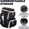 Pickleball Bag for Men and Women - Fits 2 to 4 Paddles - Shoe Compartment, Fence Hook, Storage Pockets for Water Bottles, Pickleballs, Clothing, Racquet/Paddle Storage - Pickle Ball Backpack