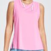 baleaf Workout Tank Tops for Women Sleeveless Athletic Top Loose Fit Running Shirts High Neck Yoga Gym Clothes