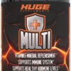 Huge Multi, Multivitamin for Men, High-Performance All-in-One Formula for Athletes & Bodybuilding, Vitamin & Mineral Replenishment, Supports Immune System & Healthy Hormone Levels (120 Capsules)