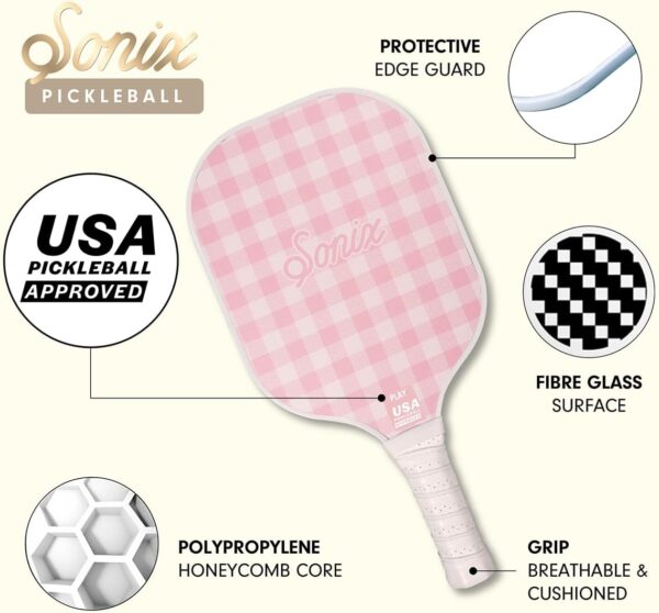 Sonix | USAPA Approved | Premium Pickleball Paddle | Fiberglass Surface, Non-Slip Cushion Grip | Single Pickle Ball Racket