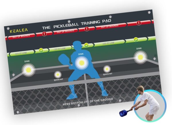 Pickleball Training Pad, Practice Pickleball Dink Skill and Training Aid Equipment for Indoor and Outdoor Training Court