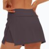 Darong Womens Tennis Skirt with Pockets Shorts High Waisted Side Slit Skort Workout Golf Skirt Athletic Skorts