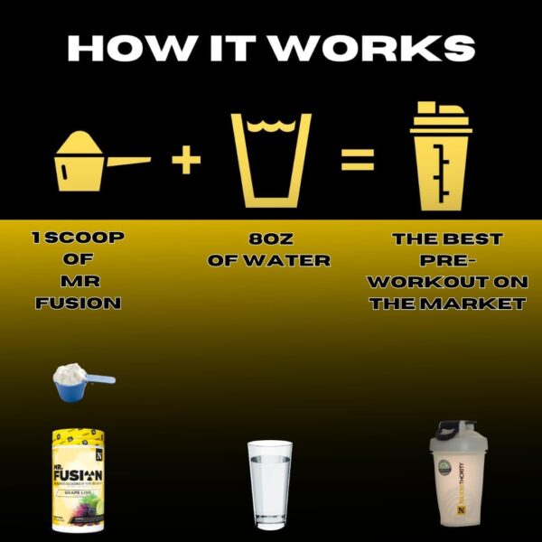 Mr.Fusion Pre Workout Supplement, Grape Lime, 40 Servings - Intense Focus & Pumps, Nitric Oxide Booster, No Crash - Powerful Energy Powder to Increase Strength & Gains