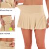 MIHOLL Pleated Tennis Skirt for Women with Pockets Shorts Mini High Waisted Athletic Golf Skorts Skirts for Running Casual