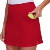 M MOTEEPI 16" Golf Skirt for Women Tennis Skirt with 4 Pockets High Waisted Athletic Skorts Skirts