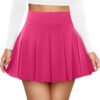 Pleated Skirts for Women High Waisted Tennis Golf Skirt with Shorts Pockets Athletic Pickleball Mini Skort