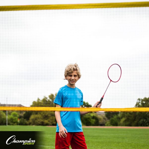 Champion Sports Adjustable Sport Net: Portable Sport Game Net for Volleyball, Tennis, Pickleball, and Badminton - Multiple Widths