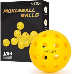 Outdoor Pickleballs, USAPA Approved Pickleballs Balls, 12 Pack 40 Holes Outdoor Pickleball Balls, High Bounce True Flight & Durable for All Skill Levels
