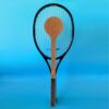 Wooden Tennis Sweet Point Trainer, Tennis Pointer Racket Spoon Training Aid Accessory for Swing Practice with Storage Bag