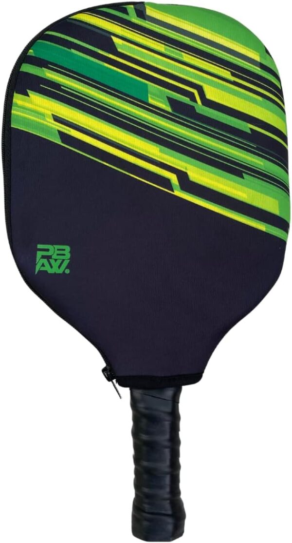 Neoprene Pickleball Paddle Cover - 2 Pockets - Fence Hook - Universal Size Case - Protective, Durable Sleeve - Protect Your Paddle from Scratches, Dings, Dents …