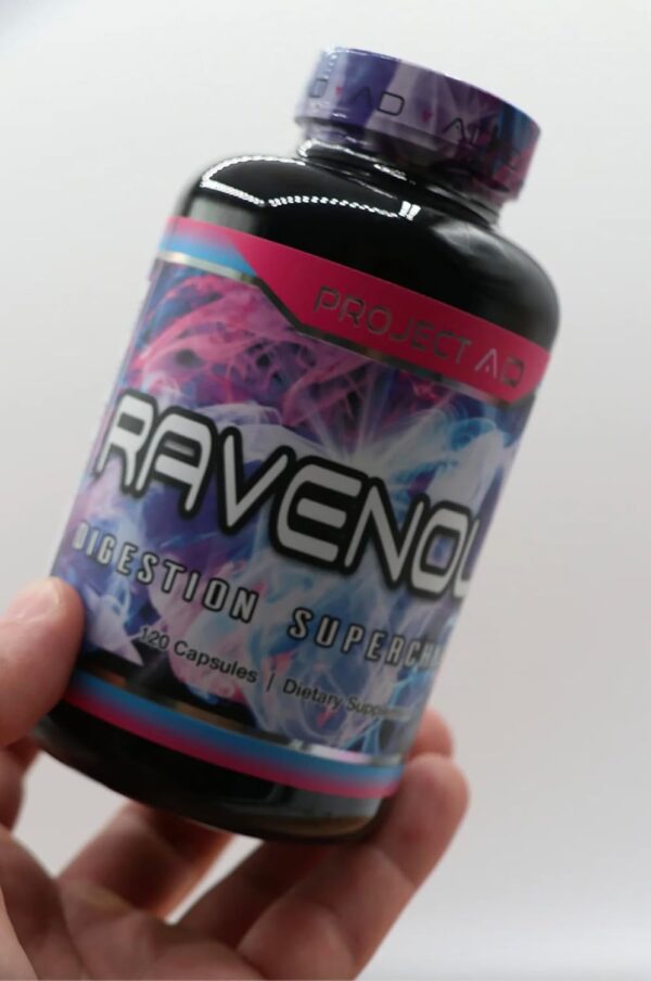 Project AD Ravenous, Bulking Supercharger, Improves Recovery, Helps to Reduce Gas, Ideal for Athletes (120 Capsules)