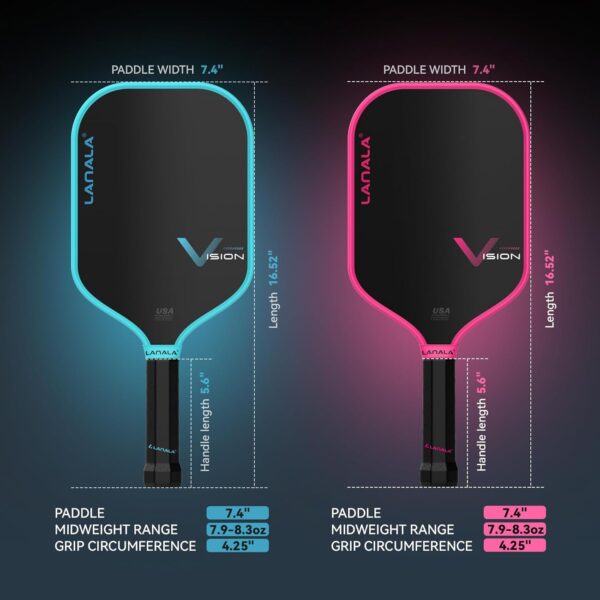 Pickleball Paddle, Raw Carbon Fiber T700 Abrasion-Resistant Surface, 16MM Polypropylene Honeycomb core, USAPA Approved, High Grit,The Pickleball Paddle Designed for Control Spin & Consistency