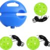 Match Buddy Pickleball Trainer with 1 String and 3pcs Elastic Pickleballs, Portable Player Equipment for Solo Practice and Performance Improvement