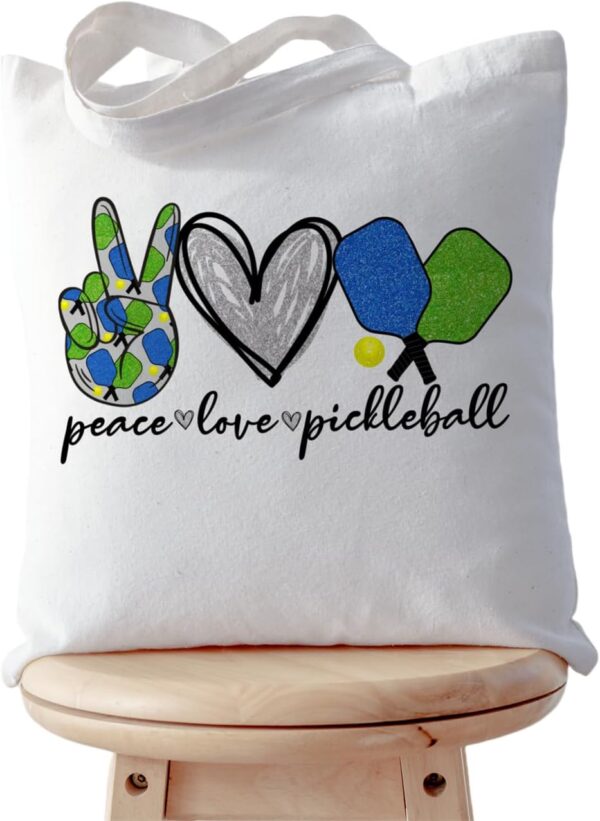Tote Bag for pickleball Sport Lovers, Sportspickle Inspired Shopping Grocery Bag for pickleball Club Friends Partener Trainer Besties Coach, Accessory Toiletry Bag for Daily Odds and Ends (Tote)