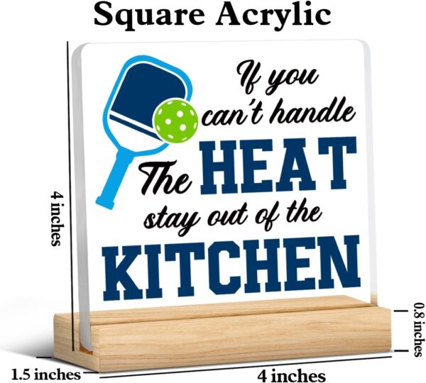 Pickleball Gifts for Women Men, Funny Pickleball Gifts, Pickleball Lover Gifts Women Men, Pickleball Player Gift, Pickleball Acrylic Desk Sign Decor (4 x 4 Inches)