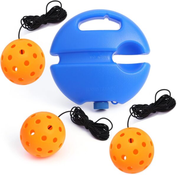 Match Buddy Pickleball Trainer, Rebound Practice Trainer with Adjustable Cord, Stable Water-Fill Base, Indoor and Outdoor Pickleball Training Aid