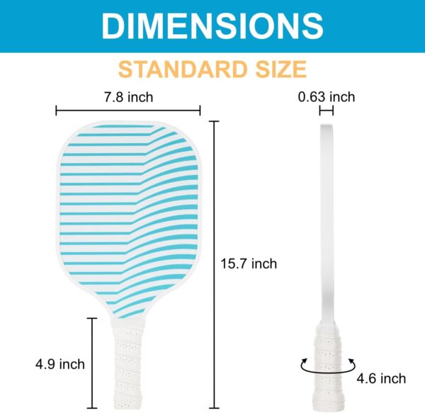 Pickleball Paddles Set, Premium Lightweight Fiberglass Surface Polypropylene Core Pickleball Rackets, Pickleball Set of 2 with 4 Outdoor Balls and Carry Bag for Beginners