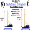 Badminton Net Stand Fillable Base Volleyball Badminton Net Stand, Heavy Duty Fitness Trainer Machine for Pickleball Tennis, Youth Junior Adult Training Equipment