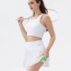 Angel season Pleated Tennis Skirts for Women with Pockets High Waist Golf Skorts Lightweight Athletic Mini Short Skirts
