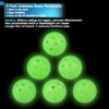 Pickleball Balls, 6 Pack Outdoor Glow in The Dark Pickleballs with Mesh Bag, Luminous Gifts, Light Up Green, High Visibility & Durable for Training