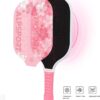 Sakura Pink Pickleball Paddles Set of 1/2, USAPA Approved Fiberglass Graphite Cherry Racquet with Tied Grips, 2 Indoor Outdoor Pickleball Balls, 1 Cover Bag Men Women