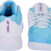 YONEX Men's Power Cushion Cascade Accel Badminton Shoes - Lightweight High-Performance Indoor Court Shoes w/Shock Absorption, Saxe/White, 9.5