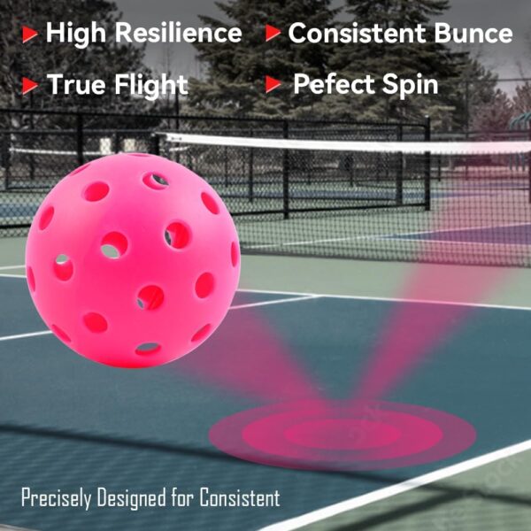Fizzazzle Pickleball Balls Outdoor 40 Holes - Durable High Bounce USAPA Approved - True Flight Tournament Pickleballs - 4/6/12 Pack - Accessories for Training & Competitive Play